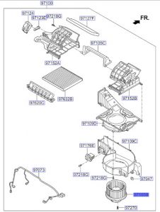 موتور مروحة مكيف داخلية