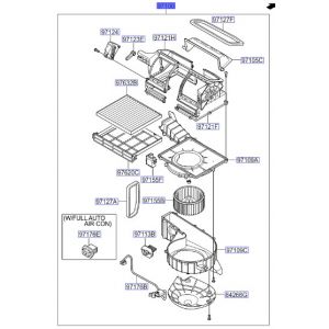 وحدة مروحة مكيف داخلية
