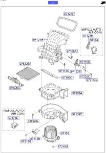 وحدة مروحة مكيف داخلية