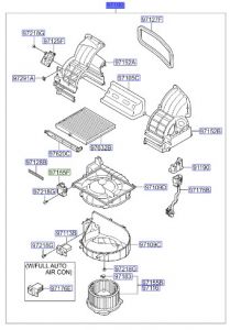 وحدة مروحة مكيف داخلية