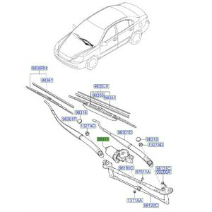 موتور تحريك المساحات الأمامية