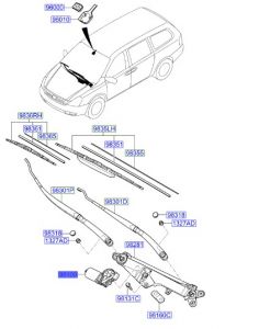 موتور تحريك المساحات الأمامية