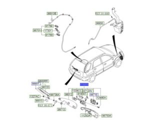 مثبت و موتور المساحات الخلفية