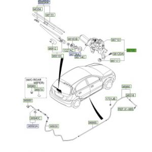 مثبت و موتور المساحات الخلفية