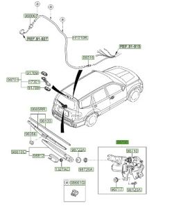 مثبت و موتور المساحات الخلفية