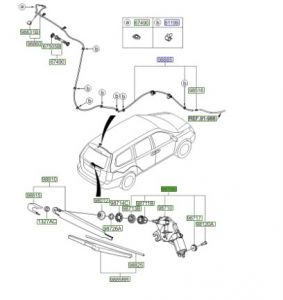 مثبت و موتور المساحات الخلفية