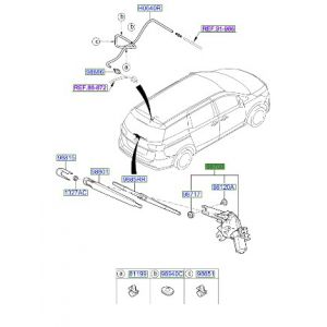 مثبت و موتور المساحات الخلفية