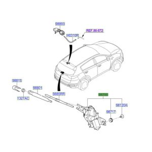 مثبت و موتور المساحات الخلفية