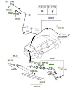 موتور تحريك المساحات الخلفية