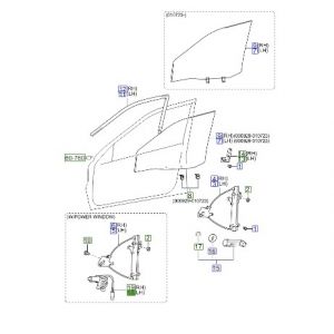 دينمو زجاج الباب الخلفي يسار