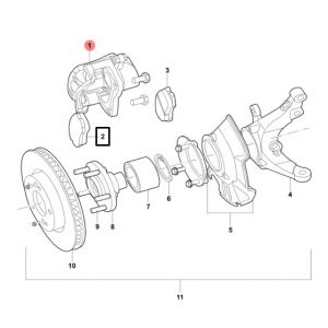فحمات فرامل أمامية يسار