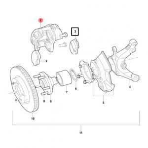 فحمات فرامل أمامية يمين