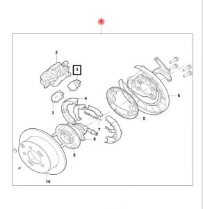 فحمات فرامل خلفية يمين