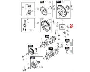 سبيكة عامود الكرنك المتحركة (مقاس استاندر)