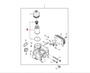 فلتر زيت الماكينة