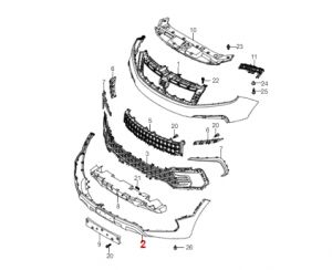 جلدة صدام أمامي سفلي