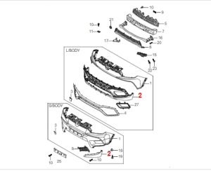 جلدة صدام أمامي سفلي