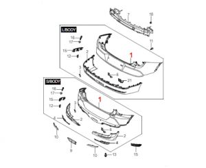 جلدة صدام خلفي سفلية يمين
